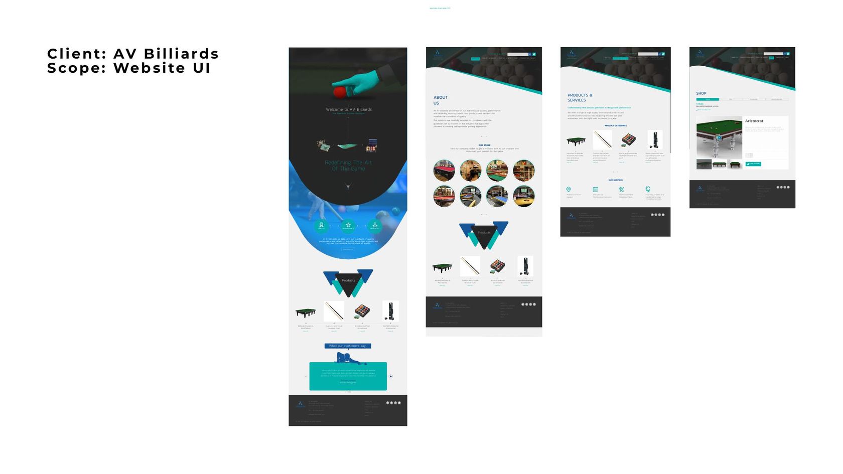 AV Billiards project board
