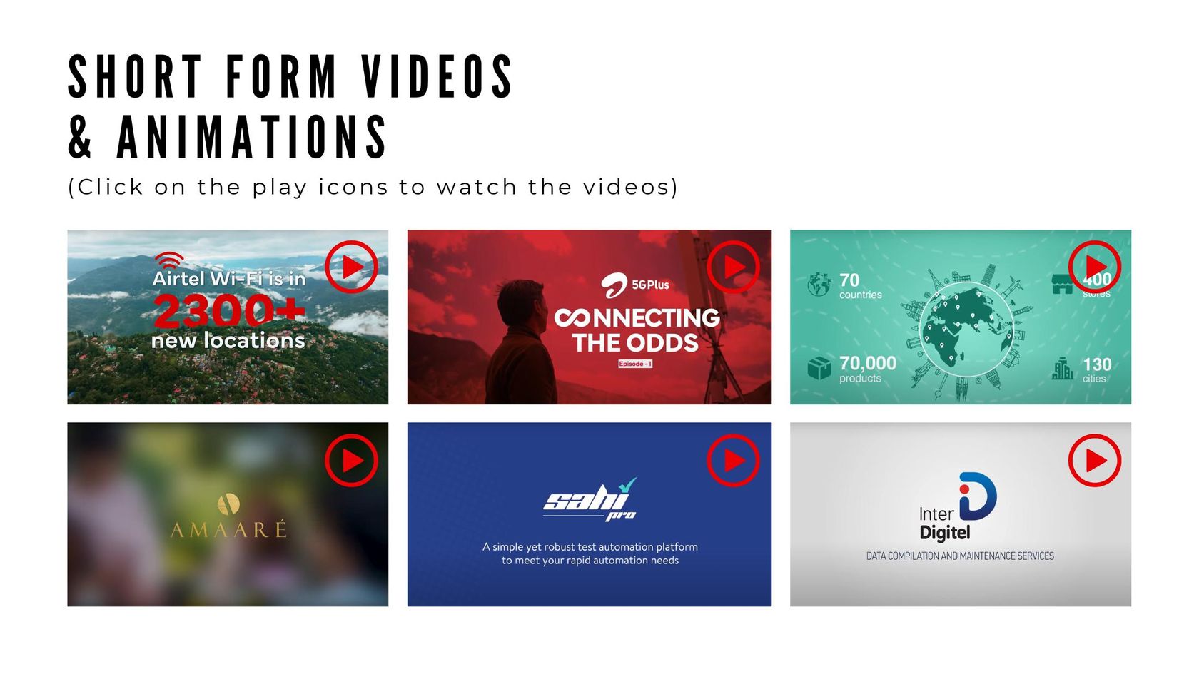Video production gallery