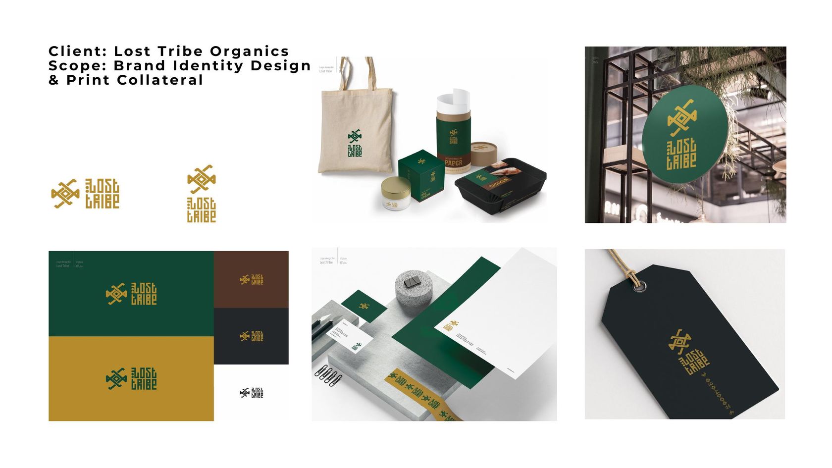 Lost Tribe Organics - brand identity and print collateral