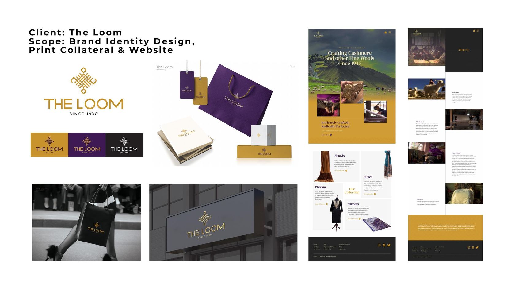 The Loom - brand identity, print collateral and website